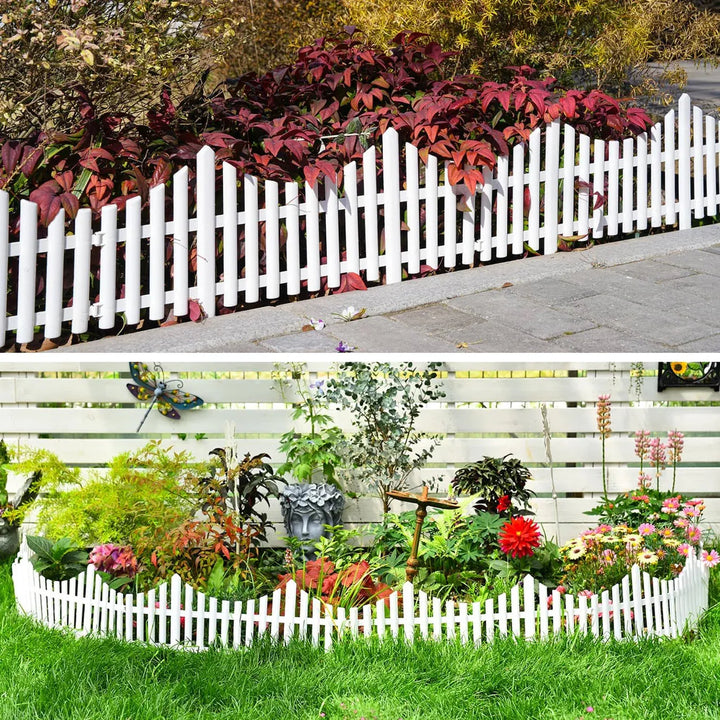 Decorative Garden Border Fence – PVC Picket Edging for Home & Outdoor Use