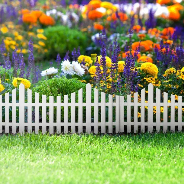 Decorative Garden Border Fence – PVC Picket Edging for Home & Outdoor Use