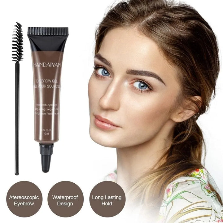 BrowInk™ Waterproof Liquid Eyebrow Gel Tint (Free Brush Included)