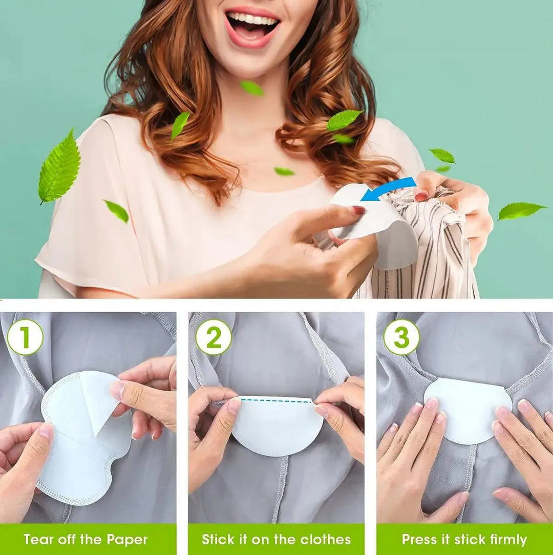 Disposable Underarm Sweat Pads (Peel & Stick, Invisible)