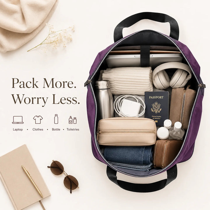 VoyageCube™ 2-in-1 Travel Tote with Detachable Packing Cube – Cabin-Friendly Weekender Bag