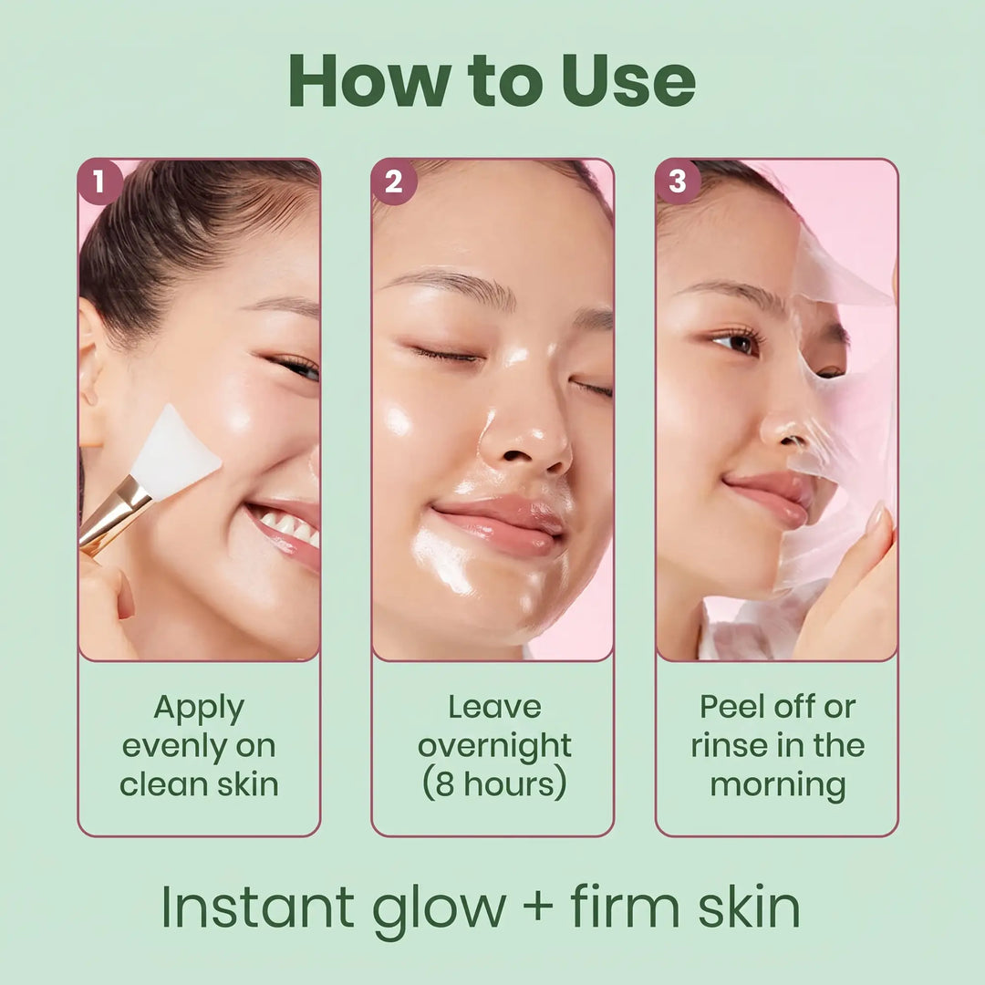 Overnight Glow Sleeping Mask – Peel-Off Collagen Face Wrap for Hydrated, Smoother-Looking Skin