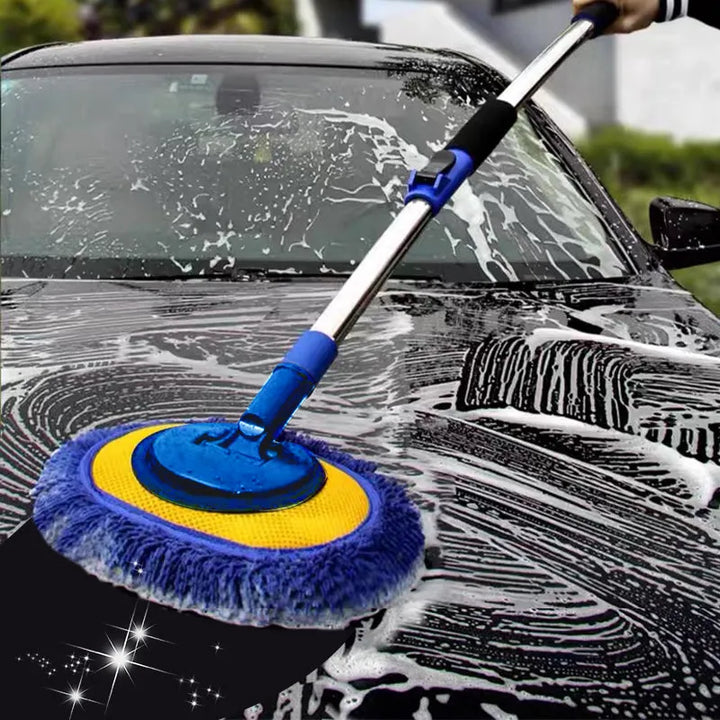 3-in-1 Telescopic Car Wash Mop – Scratch-Free Microfiber with Extendable Long Handle