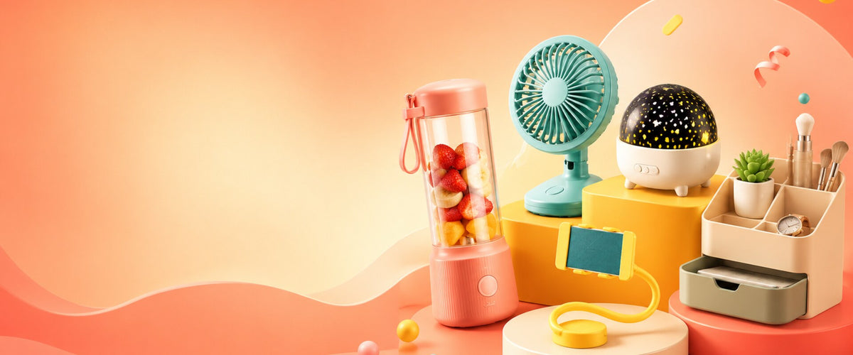 Yippo India homepage banner with warm coral and sunshine product artwork